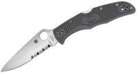 Spyderco C10PSFG Unisex &ndash; Erwachsene Taschenmesser Endura Foliage, Welle, grau,