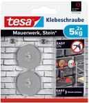 tesa Klebeschraube f&uuml;r Mauerwerk und Stein, Halteleistung 5 kg, rund, 2 St&uuml;ck