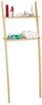 Relaxdays Waschmaschinenregal Bambus, 2 Ablagen, &Uuml;berbauregal Badezimmer, HBT:...
