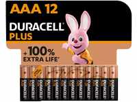 Duracell Plus Batterien AAA, 12 Stück, langlebige Power, AAA Batterie für...
