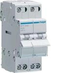 Hager SFT240 Wechselschalter 2-polig 2P 40A mittig Aus Fusskontakt oben ( SFT 240 )