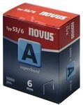 Novus Feindrahtklammern 6 mm, Sparverpackung, 5000 Tacker-Klammern vom Typ 53/6,
