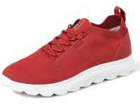 Geox Herren Spherica U Sneakers, Dark Red Light Grey, 42 EU Schmal