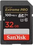 SanDisk Extreme PRO SDHC UHS-I Speicherkarte 32 GB (V30, &Uuml;bertragungsgeschwindigkeit