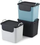 Jive M&uuml;lltrennsystem Set 3er-Set M&uuml;lltrennsystem 30l f&uuml;r die K&uuml;che, Kunststoff
