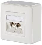 METZ CONNECT Dose AP/2 reinweiss E-DAT Modul 2 Ports, Kat.6 (Class E)