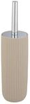 WENKO WC-Garnitur Mod. Agropoli Beige, geschlossener B&uuml;rstenhalter aus hochwertigem