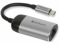 Verbatim USB-C auf Gigabit Ethernet Adapter, für USB-C-fähige Laptops,...