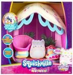 Squishville SQM0210 - Glamping Set, superweiches Zelt mit 5cm Mini-Squishmallows