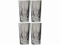 Leonardo Capri Trink-Gläser 4er Set grau, spülmaschinenfeste Saft-Gläser mit