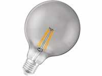 LEDVANCE Smarte LED-Lampe mit BT Technologie, Sockel E27, Rauchglas, Dimmbar,