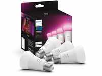 Philips Hue White & Color Ambiance E27 LED Lampen 4-er Pack (806 lm), dimmbare...