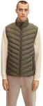 TOM TAILOR Herren Lightweight Stepptweste 1031473, 10415 - Dusty Olive Green, S