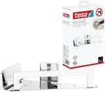 tesa DELUXXE Eck-Duschablage, verchromt - Duschkorb zur Wandbefestigung ohne Bohren,