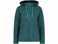 CMP Damen Women's Fix Hood Jacket, Lagoon-Nero, 42 EU
