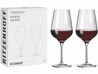 RITZENHOFF 3661002 Rotweinglas Set 500 ml – Serie Sternschliff Nr. 2 – 2...