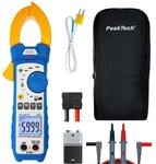 PeakTech 1665 - Echteffektivstromzange 1000 A AC/DC mit LED-Lampe, 6000 Z&auml;hler,