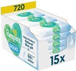 Pampers Harmonie Aqua Feuchtt&uuml;cher 15 Packungen mit jeweils 48 Feuchtt&uuml;chern...