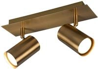 Trio Leuchten Spotbalken Marley 802400204, Metall Altmessing, exklusiv 2x GU10