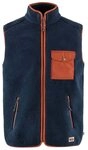Fj&auml;llr&auml;ven Herren Vardag Pile Fleece Weste, Navy/Autumn Leaf, L