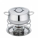 Spring 2621406018 Swiss Eco Fondue-Garnitur, Edelstahl, silber, 27,2 x 28,8 x...