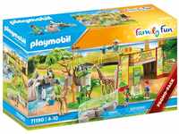 PLAYMOBIL Family Fun 71190 Mein großer Erlebnis-Zoo mit Spielzeugtieren,...