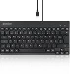 Perixx PERIBOARD-426 Kabelgebundene Mini Tastatur, Flache Tasten, USB, Deutsches