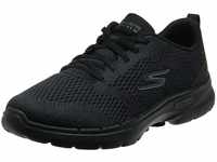 Skechers Damen GO Walk 6 Bold Vision Sneakers,Sports Shoes, Black Textile/Trim,...