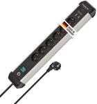 Brennenstuhl Premium-Alu-Line Steckdosenleiste mit USB/Mehrfachsteckdose 6-Fach...