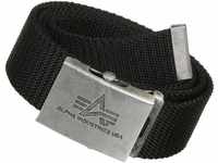 Alpha Industries Unisex Heavy Duty Belt 4 cm Gürtel, Black, Einheitsgröße