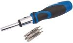 Draper 43640 865/11 Ratschen-Schraubendreher und Bit-Set, 1/4 Zoll, 13-teilig, blau