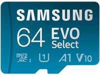 Samsung EVO Select (2021) microSD-Karte + SD-Adapter, 64 GB, Speicherkarte für