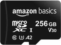 Amazon Basics MicroSDXC, 256 gb, mit SD Adapter, A2, U3, Lesegeschwindigkeit bis zu