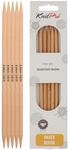 KnitPro K35121 Strumpfstricknadeln, Wood, Braun, 20 cm x 6 mm, 5, Nat&uuml;rliche Birke