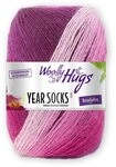 Woolly Hugs Year Socks Fb. 04 APR, 100g Sockenwolle mit dezentem Degrad&eacute; Farbverlauf