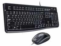 Logitech MK120 Kabelgebundenes Tastatur-Maus-Set, Optische Maus, USB-Anschluss,