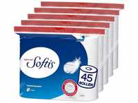 Softis 4-lagiges Toilettenpapier | 45 Rollen-Packung (5 x 9 Einzelpackungen) |...