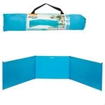 AKTIVE Strand-Windschutz, 300x75/85 cm, Blau, 3 Paneele, 170T Polyestergewebe,