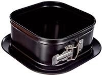 IBILI 826517 Springform-Set quadratisch mit extra Boden, Stahlblech, schwarz, 17 x
