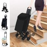 VOUNOT&reg; Einkaufstrolley Klappbar Treppensteiger, 3 R&auml;der Einkaufswagen Faltbar,