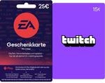 EA Geschenkkarte 25 &euro; | PC/Mac Code + Twitch &euro;15 Guthaben (Digital Code)