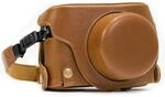 MegaGear Panasonic Lumix DMC-LX100 Ever Ready Leder Kamera-Case mit Trageriemen und