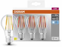 OSRAM LED-Lampe, Sockel: E27, Kalt weiß, 4000 K, 11 W, Ersatz für...