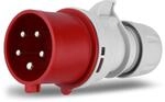 REV CEE-Stecker, 400V, 32A, 5-polig, 3Ph+N+PE, wasserdicht IP44, rot