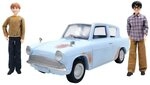 Mattel Harry Potter und Ron Weasley im fliegenden Auto, Spielset mit 2 Puppen...