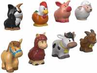 Fisher-Price GFL21 - Little People Bauernhof-Set, 8 süße Tierfiguren für den