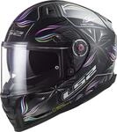 LS2, Integraler Motorradhelm Vector II Tropical Gloss Black White, S
