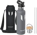 Super Sparrow Trinkflasche Edelstahl - 1000ml - Auslaufsicher Thermoskanne, BPA-Frei