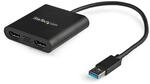 StarTech USB-A 3.0 auf Dual HDMI Adapter f&uuml;r Windows, Dual HDMI USB Bildschirm