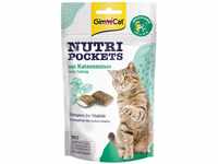 GimCat Nutri Pockets Katzenminze - Knuspriger Katzensnack mit cremiger Füllung...